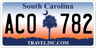 SC license plate ACO782