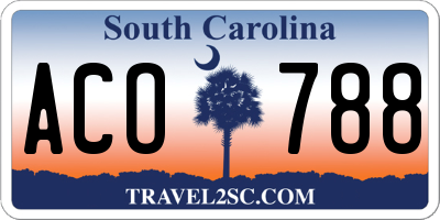 SC license plate ACO788