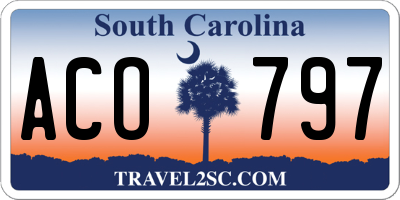 SC license plate ACO797