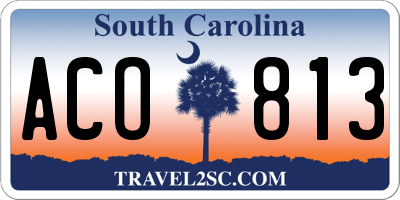 SC license plate ACO813