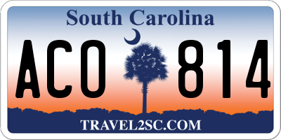 SC license plate ACO814