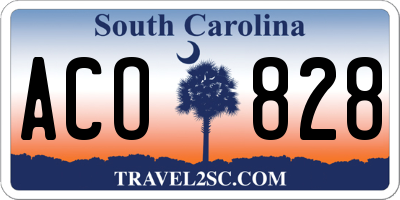 SC license plate ACO828