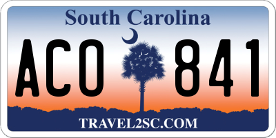 SC license plate ACO841