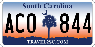 SC license plate ACO844