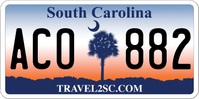 SC license plate ACO882