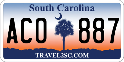 SC license plate ACO887