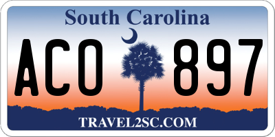 SC license plate ACO897