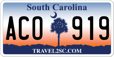 SC license plate ACO919