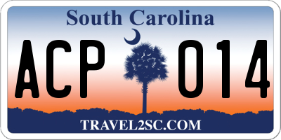 SC license plate ACP014