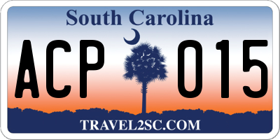 SC license plate ACP015