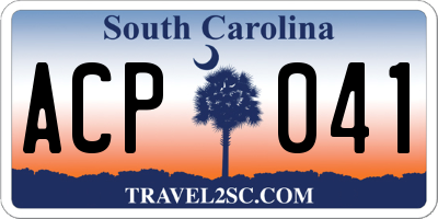 SC license plate ACP041
