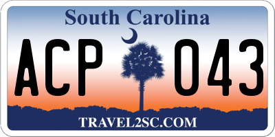 SC license plate ACP043