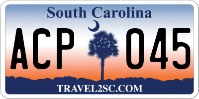 SC license plate ACP045