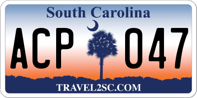 SC license plate ACP047