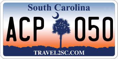 SC license plate ACP050