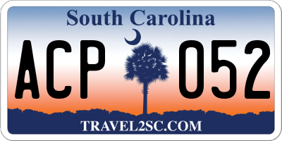 SC license plate ACP052