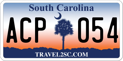 SC license plate ACP054