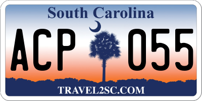 SC license plate ACP055