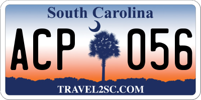 SC license plate ACP056
