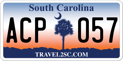 SC license plate ACP057