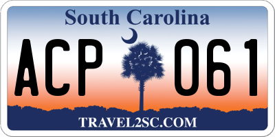 SC license plate ACP061