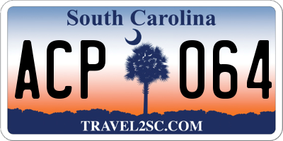 SC license plate ACP064
