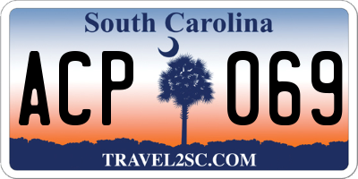 SC license plate ACP069
