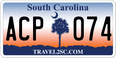 SC license plate ACP074