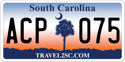 SC license plate ACP075