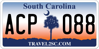 SC license plate ACP088