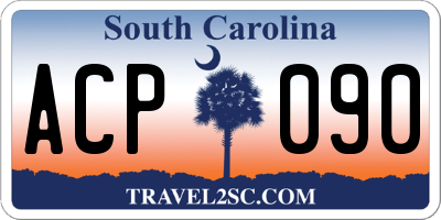 SC license plate ACP090