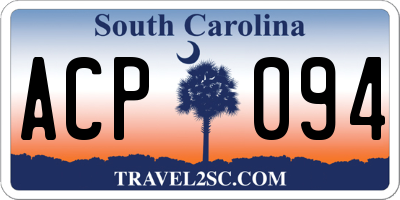 SC license plate ACP094