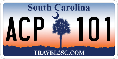 SC license plate ACP101