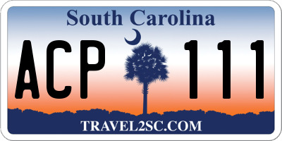 SC license plate ACP111