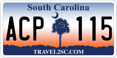 SC license plate ACP115