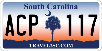 SC license plate ACP117