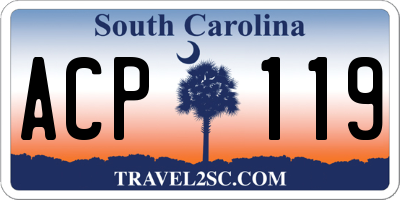 SC license plate ACP119