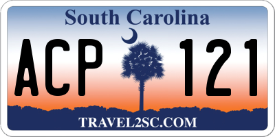 SC license plate ACP121