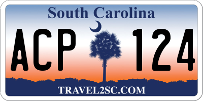 SC license plate ACP124