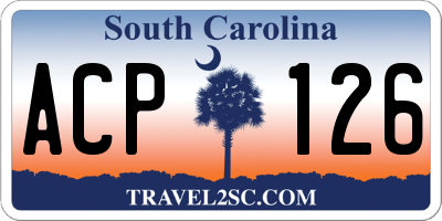 SC license plate ACP126
