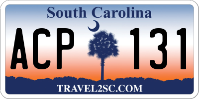 SC license plate ACP131