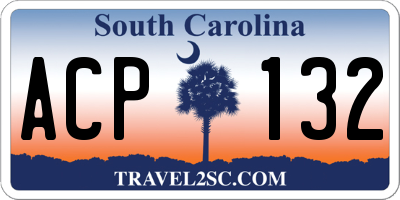 SC license plate ACP132