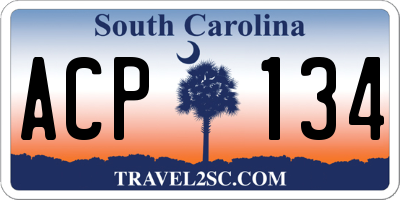 SC license plate ACP134
