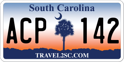SC license plate ACP142