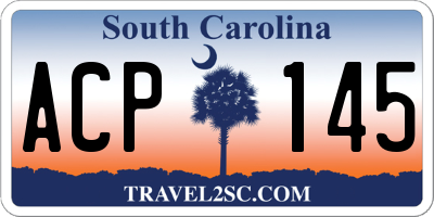 SC license plate ACP145