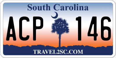 SC license plate ACP146