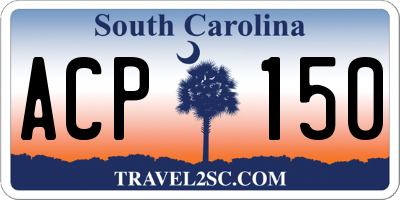SC license plate ACP150
