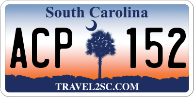 SC license plate ACP152
