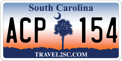 SC license plate ACP154