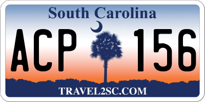 SC license plate ACP156